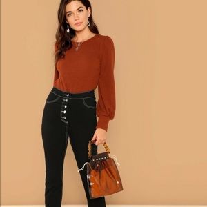 Ribbed long sleeve shirt